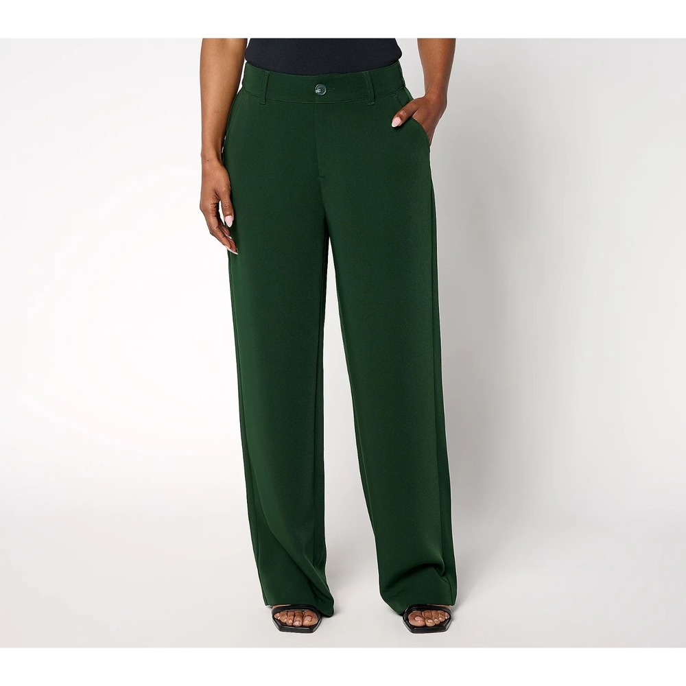 BEAUTIFUL by Lawrence Zarian Regular Straight Leg Trouser Mountain Green,18 #21E